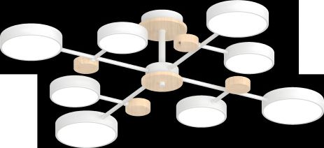 Стельовий світильник білий+дерево, XI3328-8 Стельовий світильник білий+дерево, XI3328-8