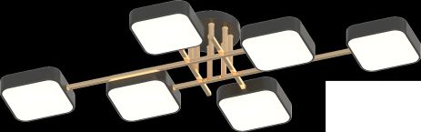 Люстра INTEREES IS XI3350-6 черный+золото