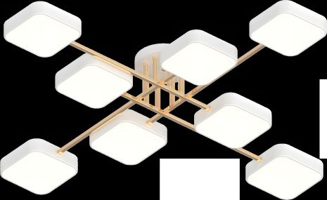Люстра XI3350-8 білий і золото