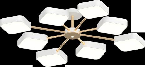 Люстра XI3351-8 білий + золотий Люстра XI3351-8 білий + золотий