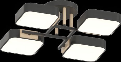 Люстра моделі XI3352-4 чорний + дерево