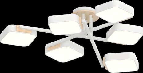 Біло-дерев'яна люстра XI3357-6