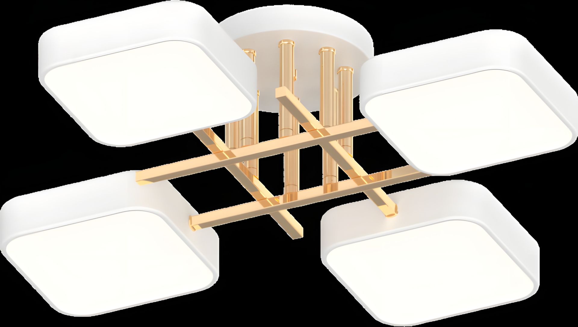 Белая люстра с золотом XI3350-4 Белая люстра с золотом XI3350-4