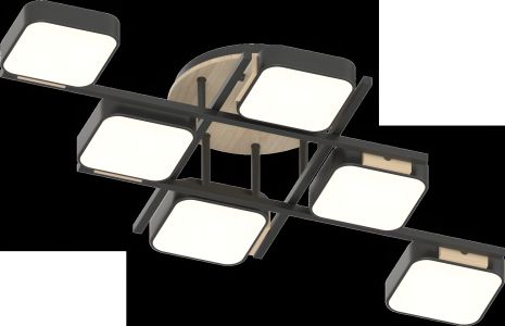 Люстра XI3358-6 темний + дерево Люстра XI3358-6 темний + дерево