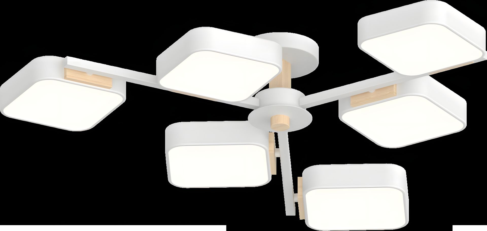 Люстра біла + дерево XI3361-6 Люстра біла + дерево XI3361-6