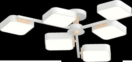 Люстра біла + дерево XI3361-6 Люстра біла + дерево XI3361-6