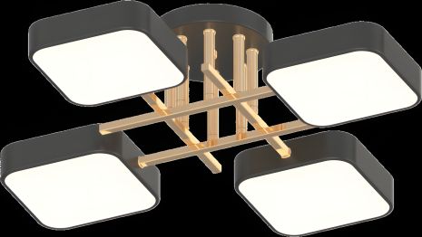 Люстра чорний + золото XI3350-4