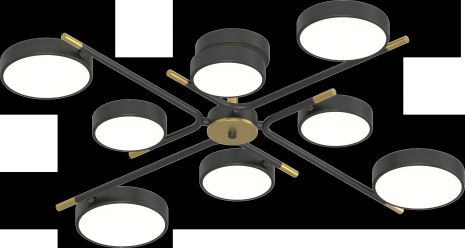 Светильник потолочный XI3329-8 Чёрный + Медь