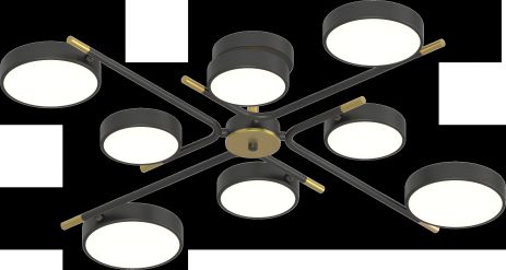 Светильник потолочный XI3329-8 Чёрный + Медь Светильник потолочный XI3329-8 Чёрный + Медь