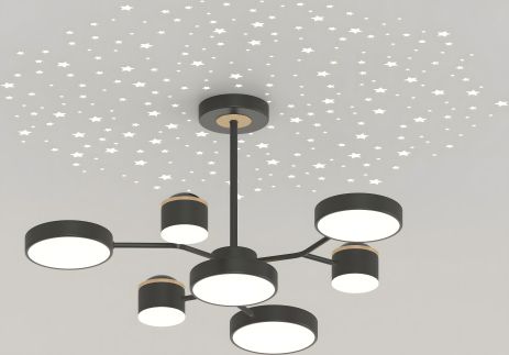 Стельовий освітлювач XI3347-7 Чорний + Золото Стельовий освітлювач XI3347-7 Чорний + Золото