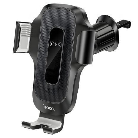 15W чорний автотримач Hoco HW2 з функцією бездротової зарядки
