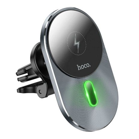 Автодержатель Hoco CA91 Magic magnetic wireless fast charging 15W серый