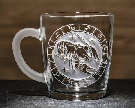 Гравіюванням чашка з Знак Зодіаку Рак Гравіюванням чашка з Знак Зодіаку Рак
