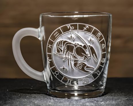Кружка с гравировкой Знак Зодиака Рак