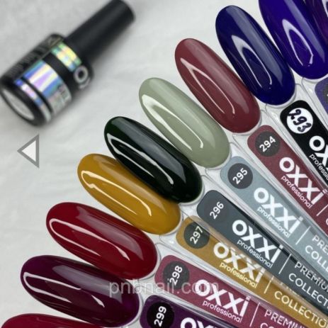 Гель-лак OXXI Professional No296, темно-зелений / 10 мл