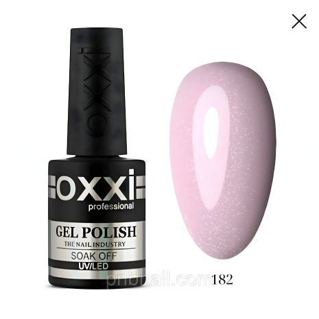 OXXI Professional гель-лак No182 - ніжно рожевий з шимером