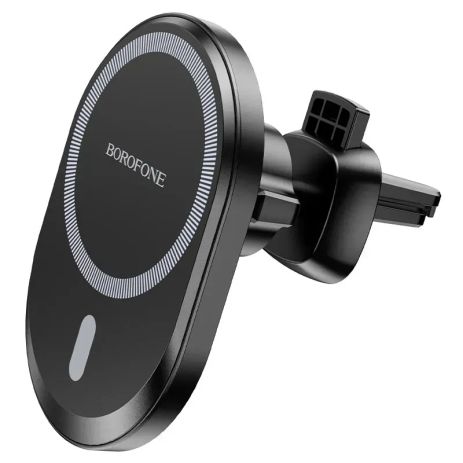 Автодержатель с Беспроводной зарядкой Borofone BH201 Magnetic Wireless 15W Черный Автодержатель с Беспроводной зарядкой Borofone BH201 Magnetic Wireless 15W Черный