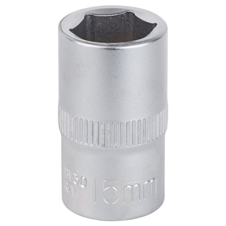 Насадка шестигранна коротка 1/2" 15мм CrV mid SIGMA 6071151