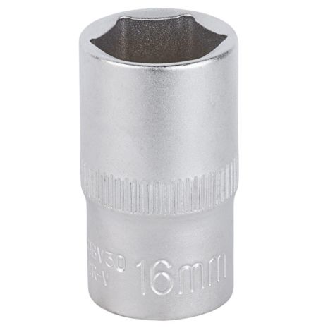 Насадка шестигранна коротка 1/2" 16мм CrV mid SIGMA 6071161