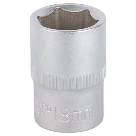 Насадка шестигранна коротка 1/2" 18мм CrV mid SIGMA 6071181