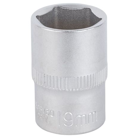 Насадка шестигранна коротка 1/2" 19мм CrV mid SIGMA 6071191