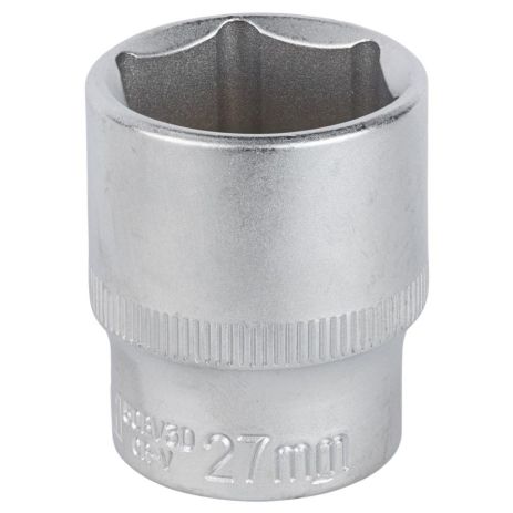 Насадка шестигранна коротка 1/2" 27мм CrV mid SIGMA 6071271