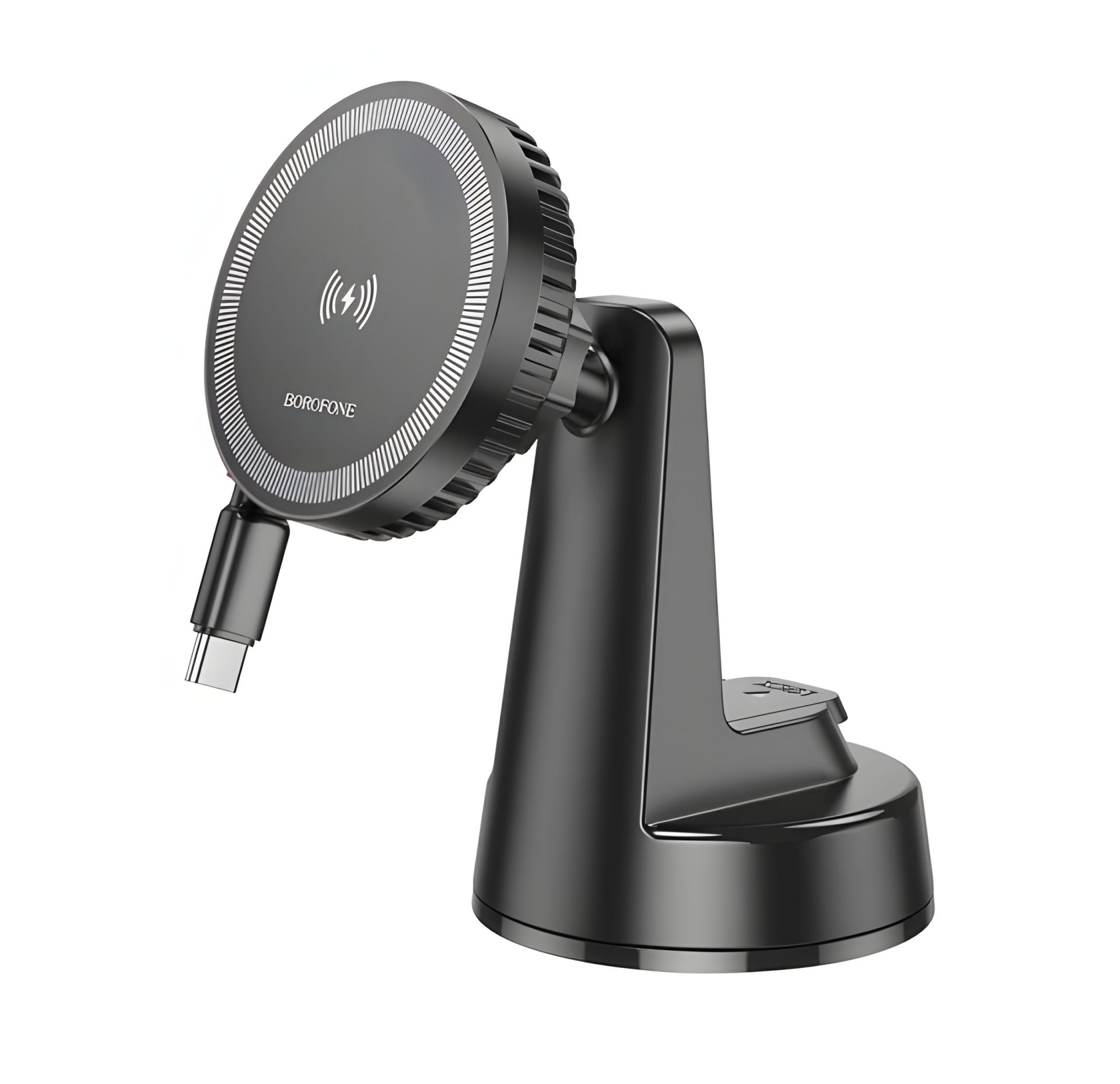 Автодержатель Borofone BH208 Mona Magnetic Wireless 15W Черный Автодержатель Borofone BH208 Mona Magnetic Wireless 15W Черный