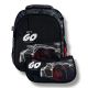 Шкільний рюкзак для хлопчиків чорний з принтом "Спорткар", водонепроникний, пенал у комплекті