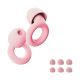 Вушні затички T2CIRP, кільце, силіконові, з набором амбушур (3 пари) Pink