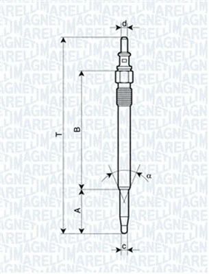 Свеча накаливания MERCEDES-BENZ C-CLASS, MAGNETI MARELLI (062900052304)