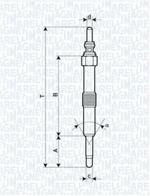 Свеча накаливания LAND ROVER, MAGNETI MARELLI (062900067304)
