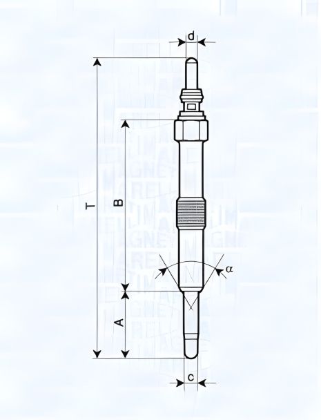 Свічка розжарювання для LAND ROVER, MAGNETI MARELLI (062900067304)