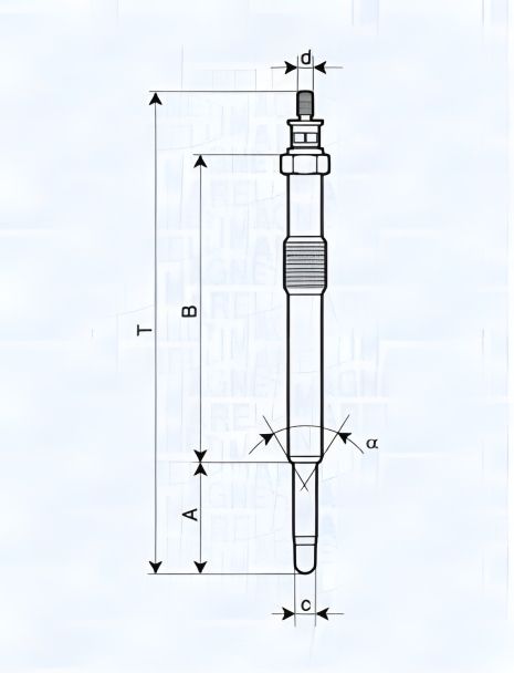 FORD KUGA, VOLVO V70, PEUGEOT 508, Свічка розжарювання MAGNETI MARELLI (062900049304)