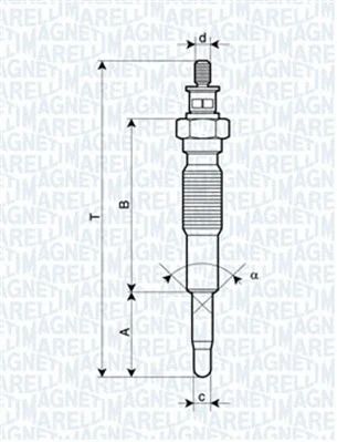 Свеча накаливания MAZDA 323, MAGNETI MARELLI (062900094304)
