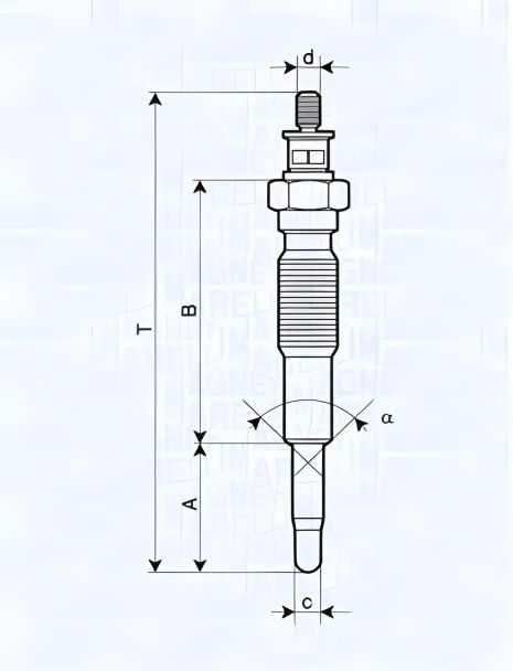 Свічка розжарювання для MAZDA 323, MAGNETI MARELLI (062900094304)