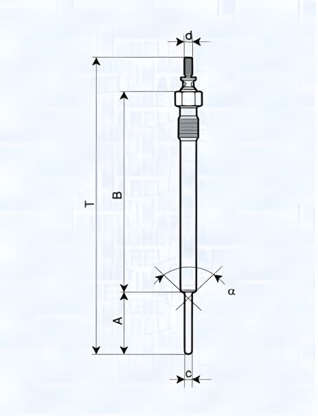 Розжарювальна свічка KIA K2500, HYUNDAI H350, HYUNDAI H-1, MAGNETI MARELLI (062900066304) Розжарювальна свічка KIA K2500, HYUNDAI H350, HYUNDAI H-1, MAGNETI MARELLI (062900066304)