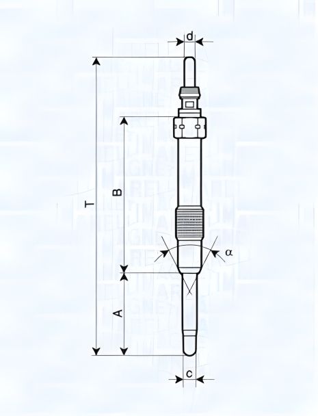 Розжарювальна свічка SUZUKI SX4, SAAB 9-3, OPEL ZAFIRA, MAGNETI MARELLI (062900053304)