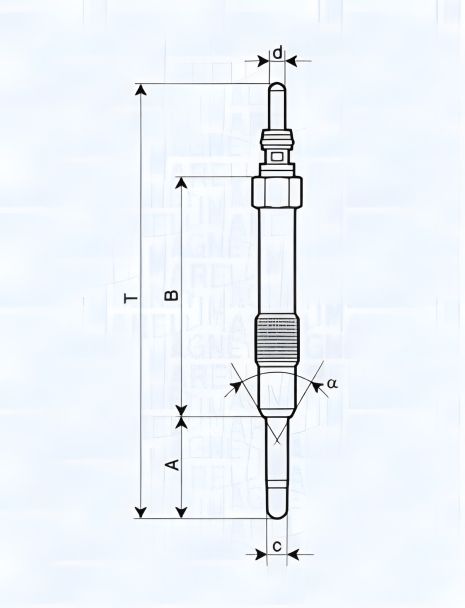 Свічка для розжарювання SAAB 9-3, OPEL ZAFIRA, ALFA ROMEO, виробництва MAGNETI MARELLI (062900014304)