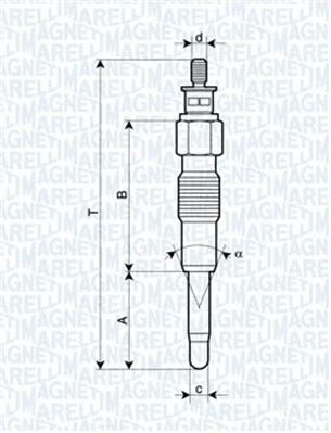 Свічка розжарювання RENAULT TRUCKS, IVECO DAILY, PEUGEOT BOXER, MAGNETI MARELLI (062900040304)