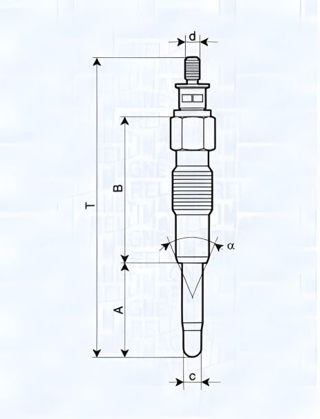 Свічка розжарювання для RENAULT TRUCKS, IVECO DAILY, PEUGEOT BOXER, MAGNETI MARELLI (062900040304)