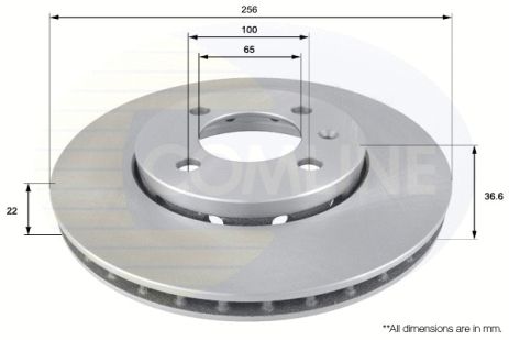 Диск гальмівний SKODA E-CITIGO, SEAT Mii, VW LOAD, COMLINE (ADC2600V)