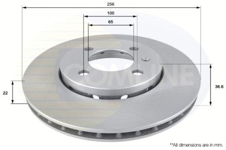 Диск тормозной SKODA E-CITIGO, SEAT Mii, VW LOAD, COMLINE (ADC2600V)
