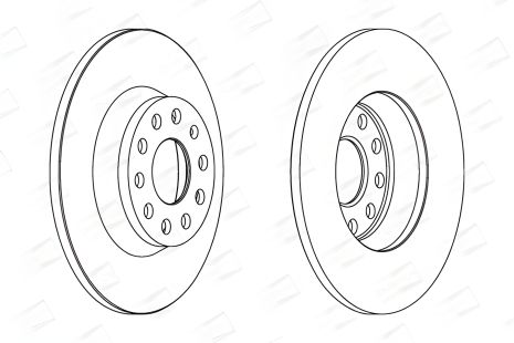 Гальмівний диск CHAMPION SKODA SUPERB, SEAT ALHAMBRA, AUDI Q3 (562258CH)