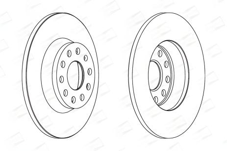Гальмівний диск CHAMPION SKODA SUPERB, SEAT ALHAMBRA, AUDI Q3 (562258CH)