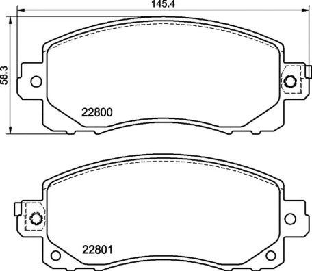 Комплект гальмівних колодок SUBARU OUTBACK, SUBARU XV, SUBARU IMPREZA, BREMBO (P78028)