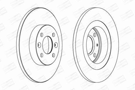 Диск гальмівний SMART FORTWO, DACIA SANDERO, RENAULT LOGAN, CHAMPION (562293CH)