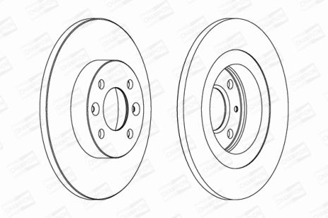 Диск гальмівний SMART FORTWO, DACIA SANDERO, RENAULT LOGAN, CHAMPION (562293CH)