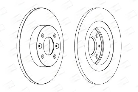 Гальмівний диск SMART FORTWO, DACIA SANDERO, RENAULT LOGAN, CHAMPION (562293CH)