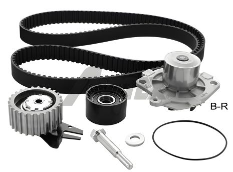 Насос водяний + комплект ГРМ SUZUKI SX4, SAAB 9-3, OPEL ZAFIRA, AIRTEX (WPK1595R02)