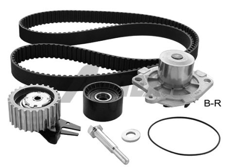 Водяной насос + комплект ГРМ SUZUKI SX4, SAAB 9-3, OPEL ZAFIRA, AIRTEX (WPK1595R02)
